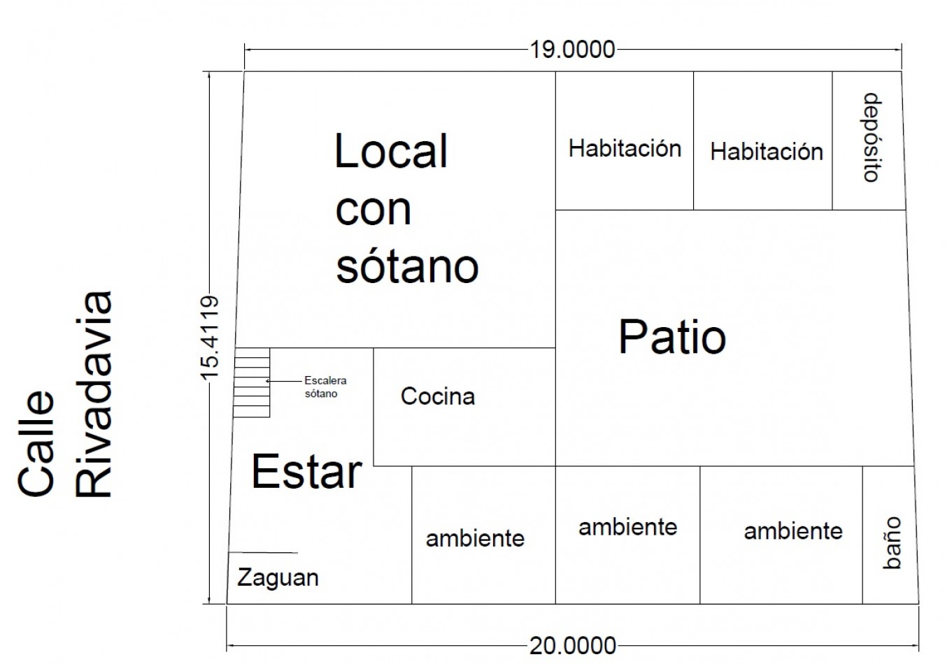 Casa y Local sobre Rivadavia 530