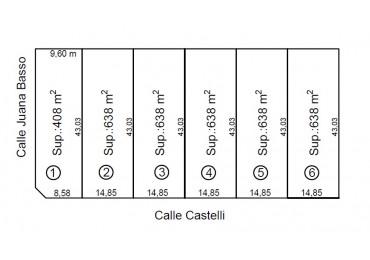 Loteo sobre Calle Castelli